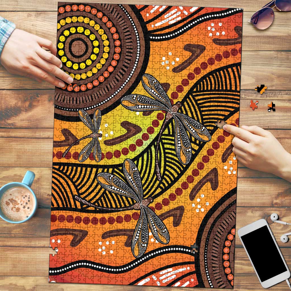Australian Dragonfly Indigenous Art Puzzle