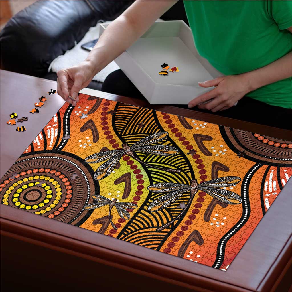 Australian Dragonfly Indigenous Art Puzzle