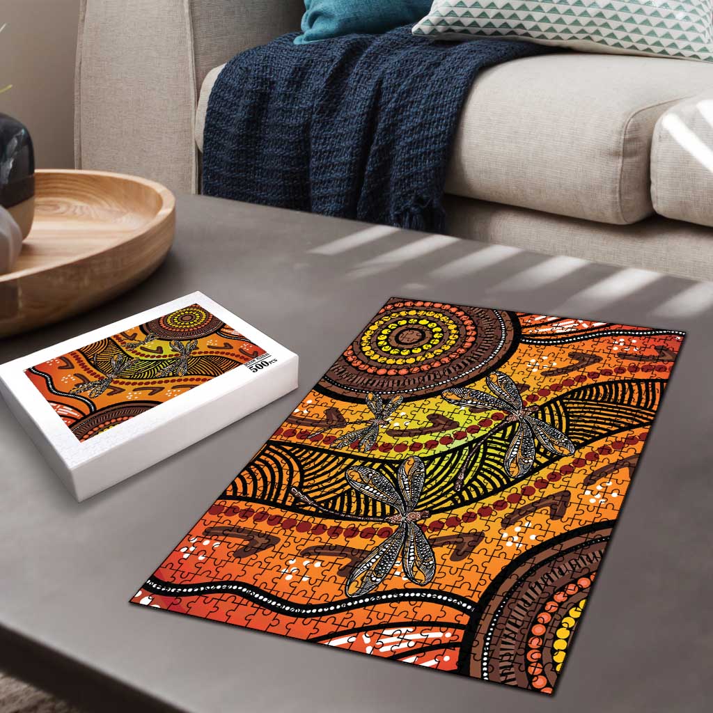 Australian Dragonfly Indigenous Art Puzzle