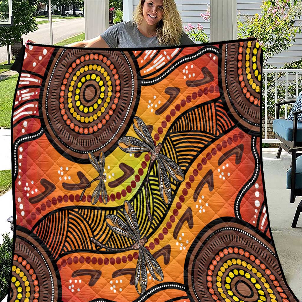 Australian Dragonfly Indigenous Art Quilt
