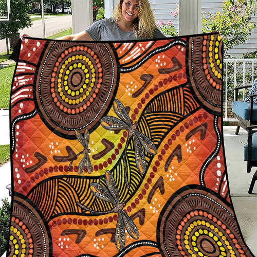 Australian Dragonfly Indigenous Art Quilt