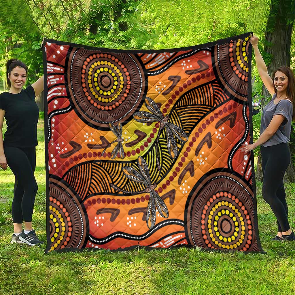 Australian Dragonfly Indigenous Art Quilt