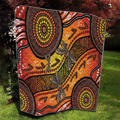 Australian Dragonfly Indigenous Art Quilt