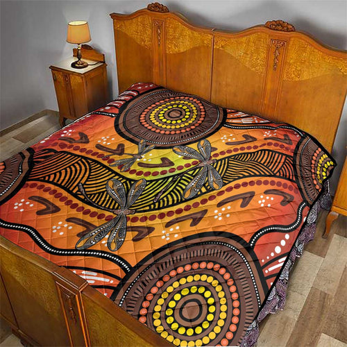 Australian Dragonfly Indigenous Art Quilt