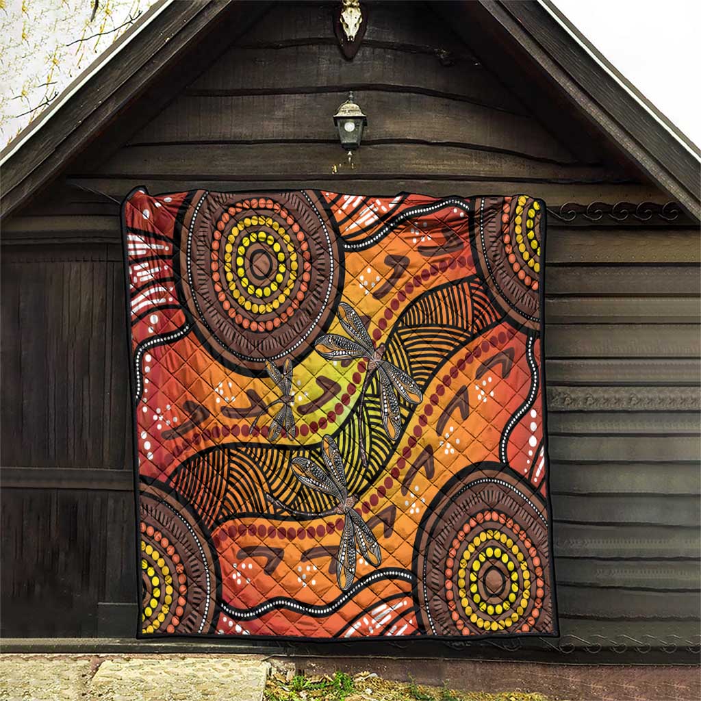 Australian Dragonfly Indigenous Art Quilt