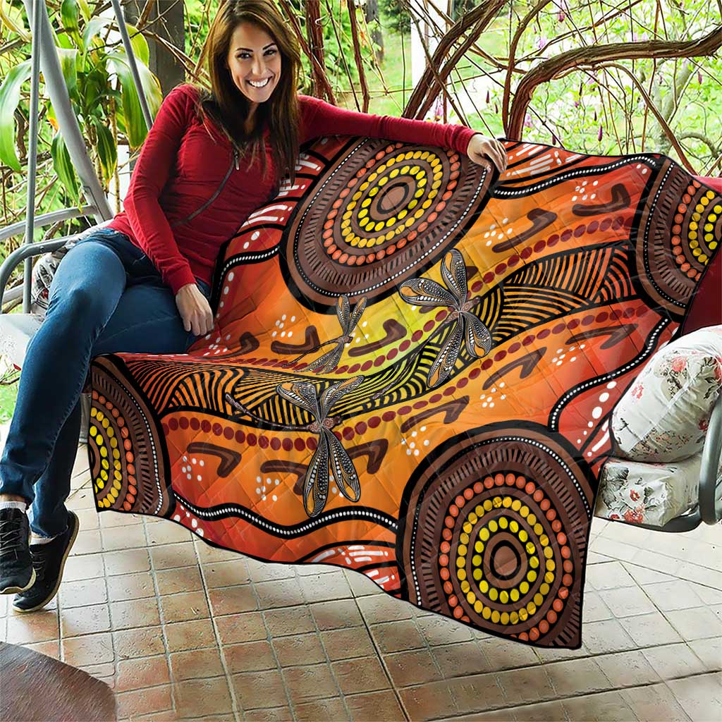 Australian Dragonfly Indigenous Art Quilt