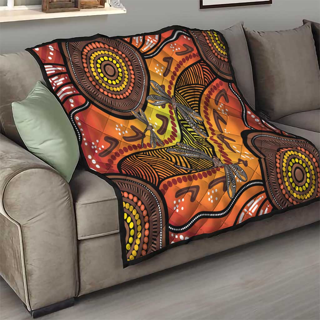 Australian Dragonfly Indigenous Art Quilt