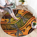 Australian Dragonfly Indigenous Art Round Carpet