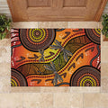 Australian Dragonfly Indigenous Art Rubber Doormat