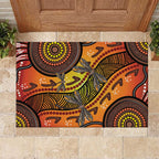Australian Dragonfly Indigenous Art Rubber Doormat