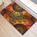 Australian Dragonfly Indigenous Art Rubber Doormat