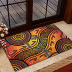 Australian Dragonfly Indigenous Art Rubber Doormat