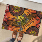 Australian Dragonfly Indigenous Art Rubber Doormat