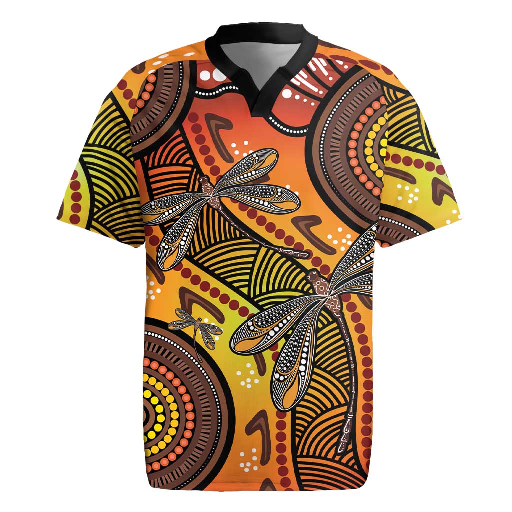 Australian Dragonfly Indigenous Art Rugby Jersey