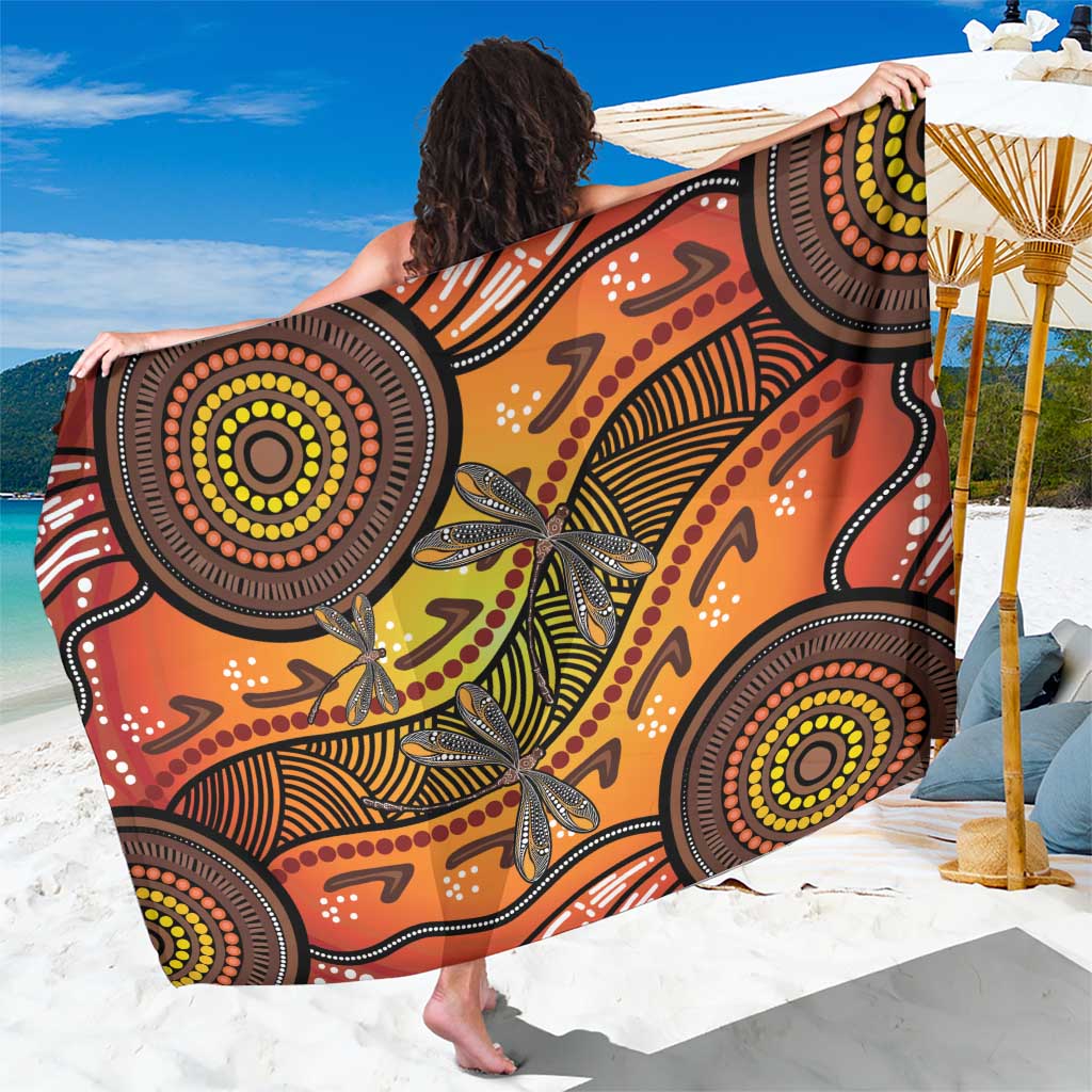Australian Dragonfly Indigenous Art Sarong