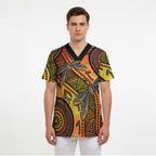 Australian Dragonfly Indigenous Art Scrub Top