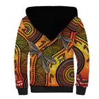 Australian Dragonfly Indigenous Art Sherpa Hoodie
