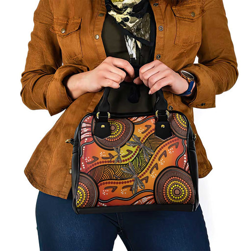 Australian Dragonfly Indigenous Art Shoulder Handbag