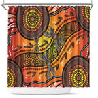 Australian Dragonfly Indigenous Art Shower Curtain
