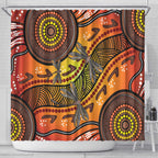 Australian Dragonfly Indigenous Art Shower Curtain
