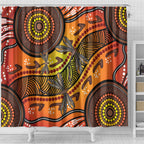Australian Dragonfly Indigenous Art Shower Curtain