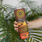 Australian Dragonfly Indigenous Art Skinny Tumbler