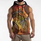 Australian Dragonfly Indigenous Art Sleeveless Hoodie