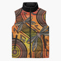 Australian Dragonfly Indigenous Art Sleeveless Puffer Jacket