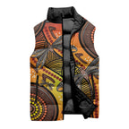 Australian Dragonfly Indigenous Art Sleeveless Puffer Jacket