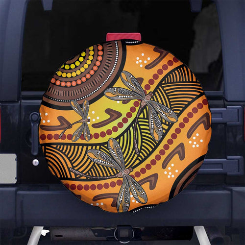 Australian Dragonfly Indigenous Art Spare Tire Cover