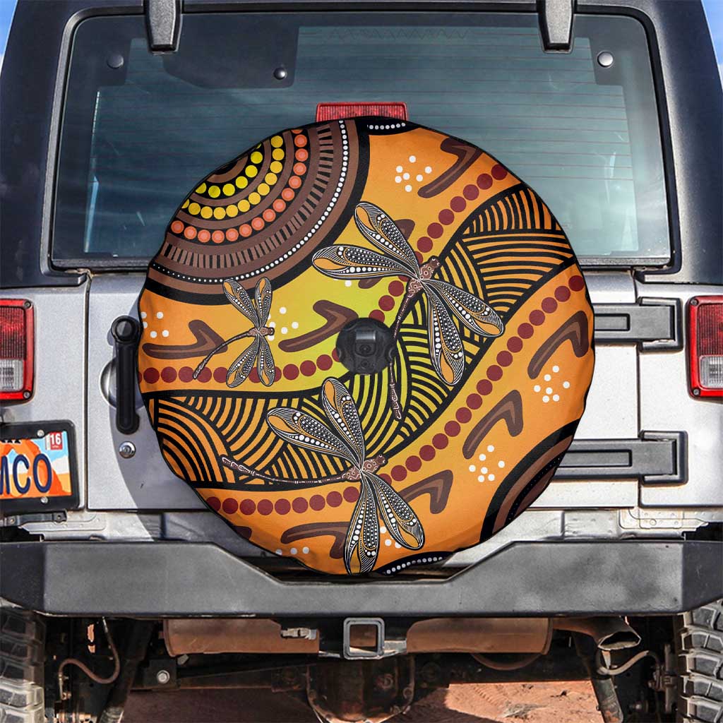 Australian Dragonfly Indigenous Art Spare Tire Cover