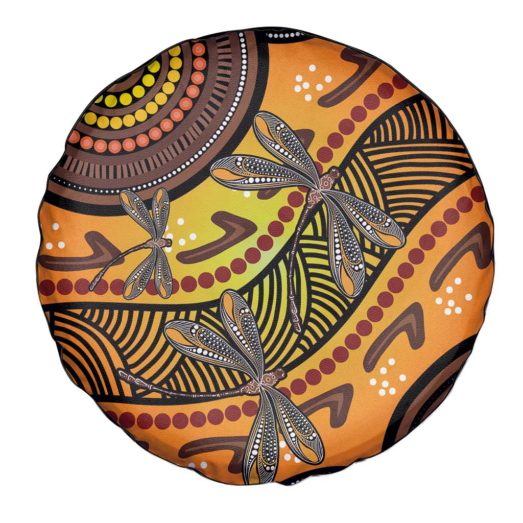 Australian Dragonfly Indigenous Art Spare Tire Cover