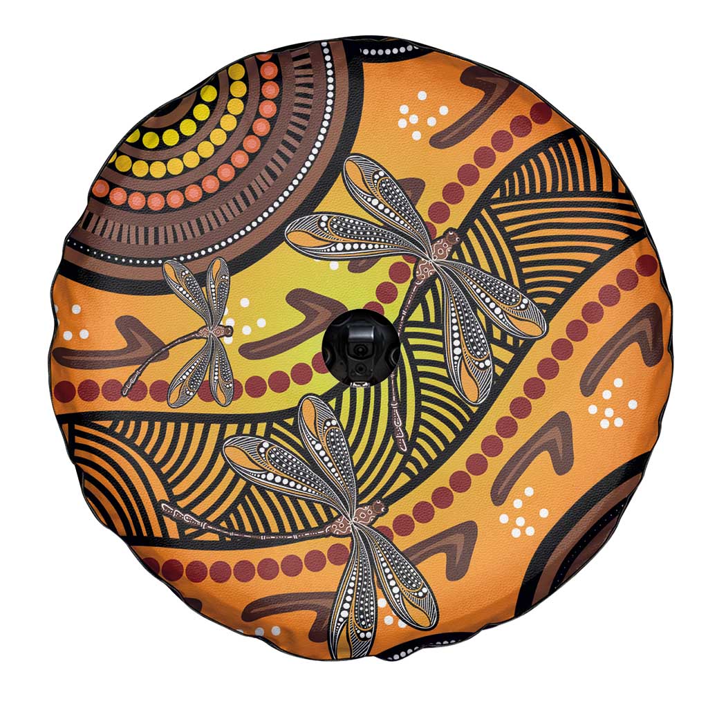 Australian Dragonfly Indigenous Art Spare Tire Cover