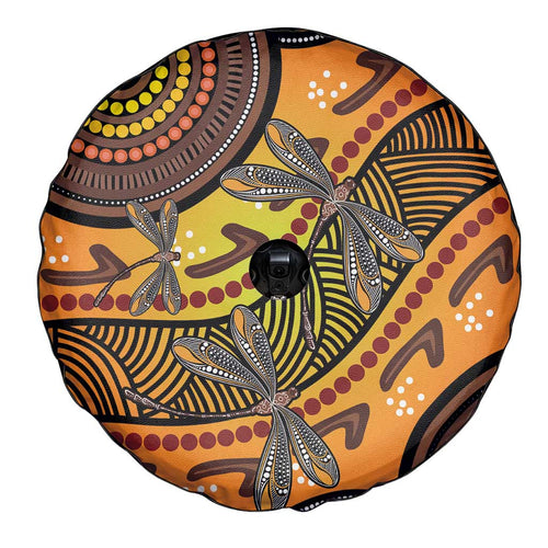 Australian Dragonfly Indigenous Art Spare Tire Cover