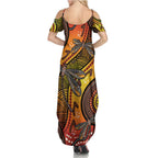 Australian Dragonfly Indigenous Art Summer Maxi Dress