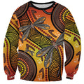 Australian Dragonfly Indigenous Art Sweatshirt