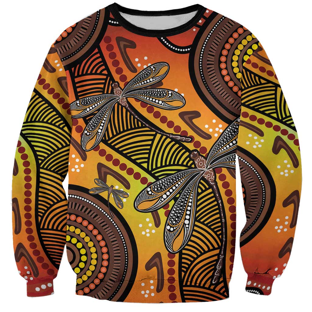 Australian Dragonfly Indigenous Art Sweatshirt