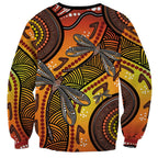 Australian Dragonfly Indigenous Art Sweatshirt