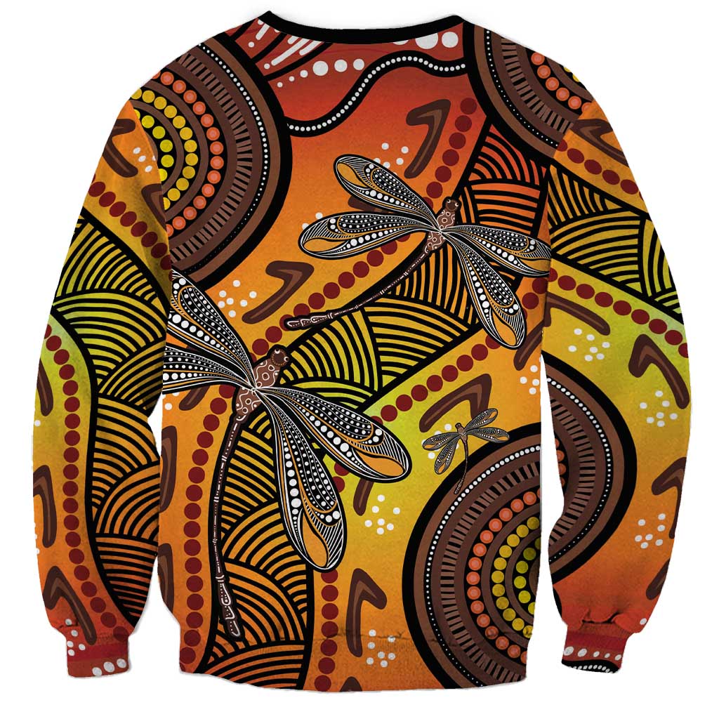 Australian Dragonfly Indigenous Art Sweatshirt
