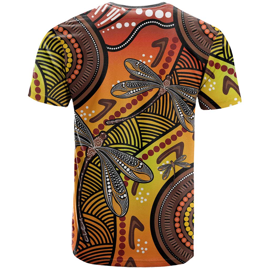 Australian Dragonfly Indigenous Art T Shirt
