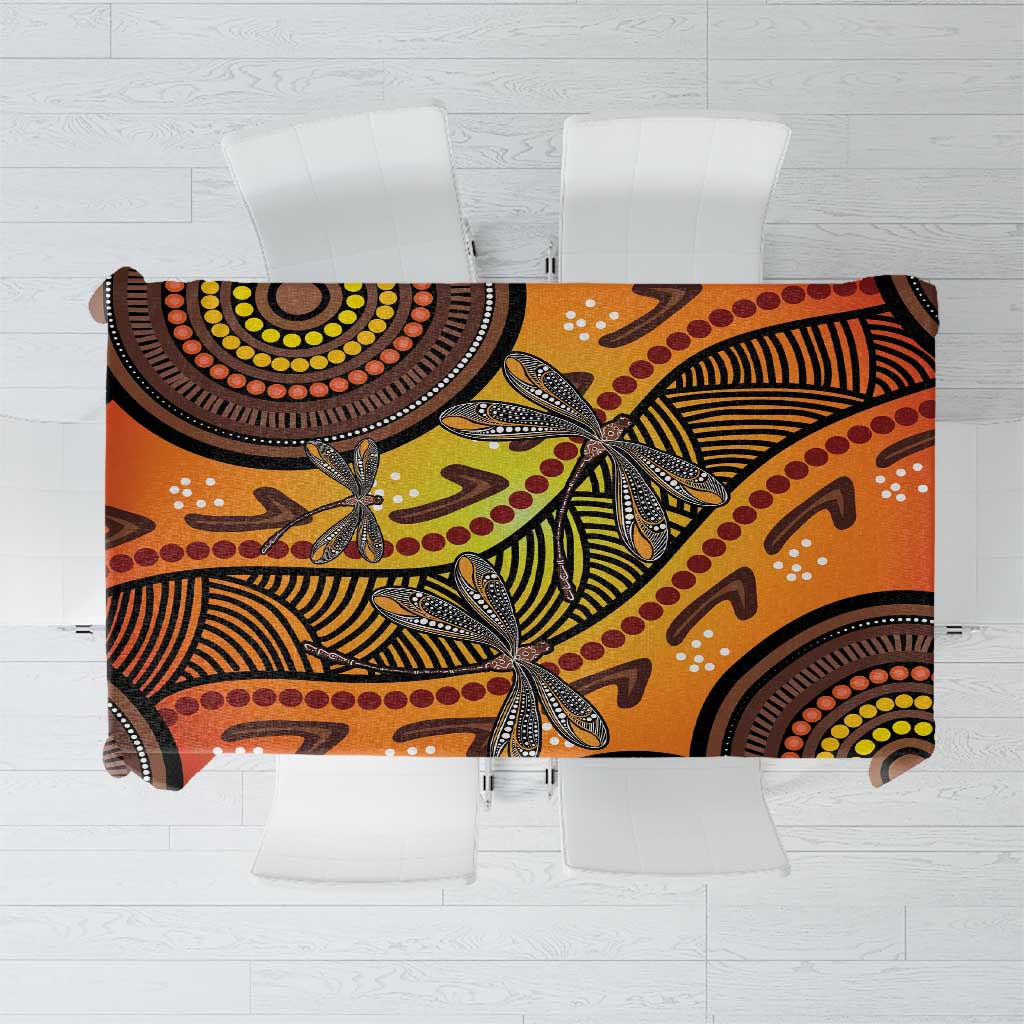 Australian Dragonfly Indigenous Art Tablecloth