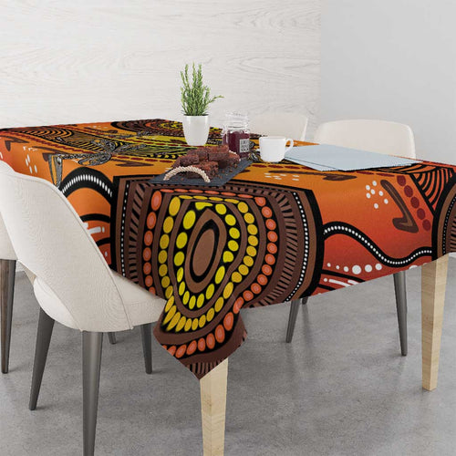 Australian Dragonfly Indigenous Art Tablecloth