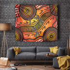 Australian Dragonfly Indigenous Art Tapestry