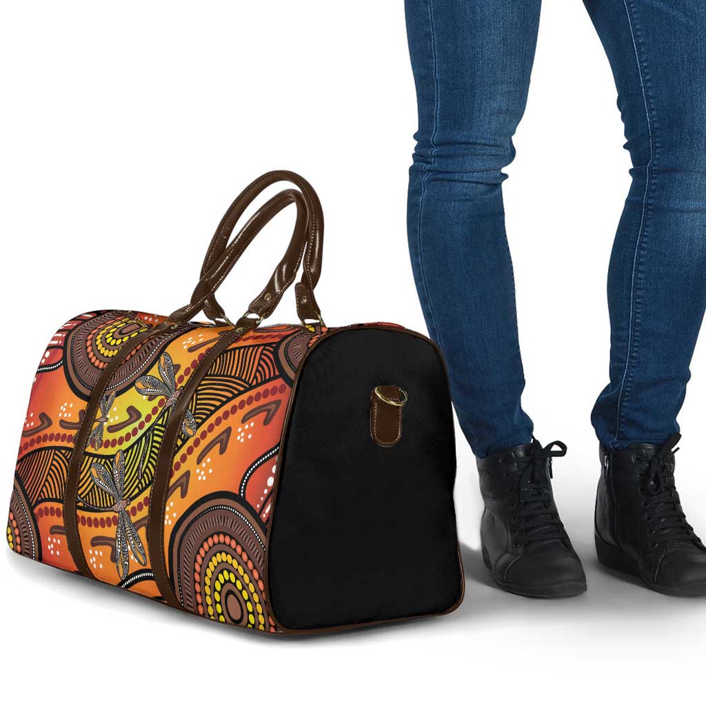Australian Dragonfly Indigenous Art Travel Bag
