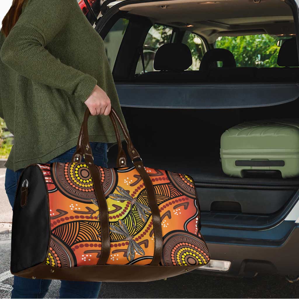 Australian Dragonfly Indigenous Art Travel Bag