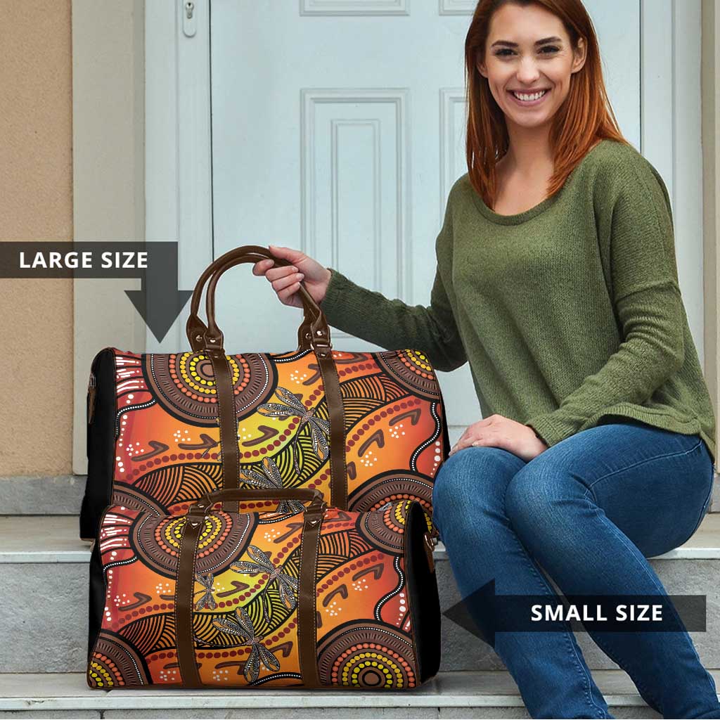 Australian Dragonfly Indigenous Art Travel Bag