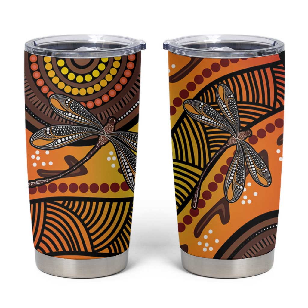 Australian Dragonfly Indigenous Art Tumbler Cup