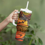 Australian Dragonfly Indigenous Art Tumbler With Handle