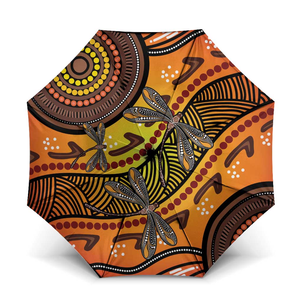 Australian Dragonfly Indigenous Art Umbrella