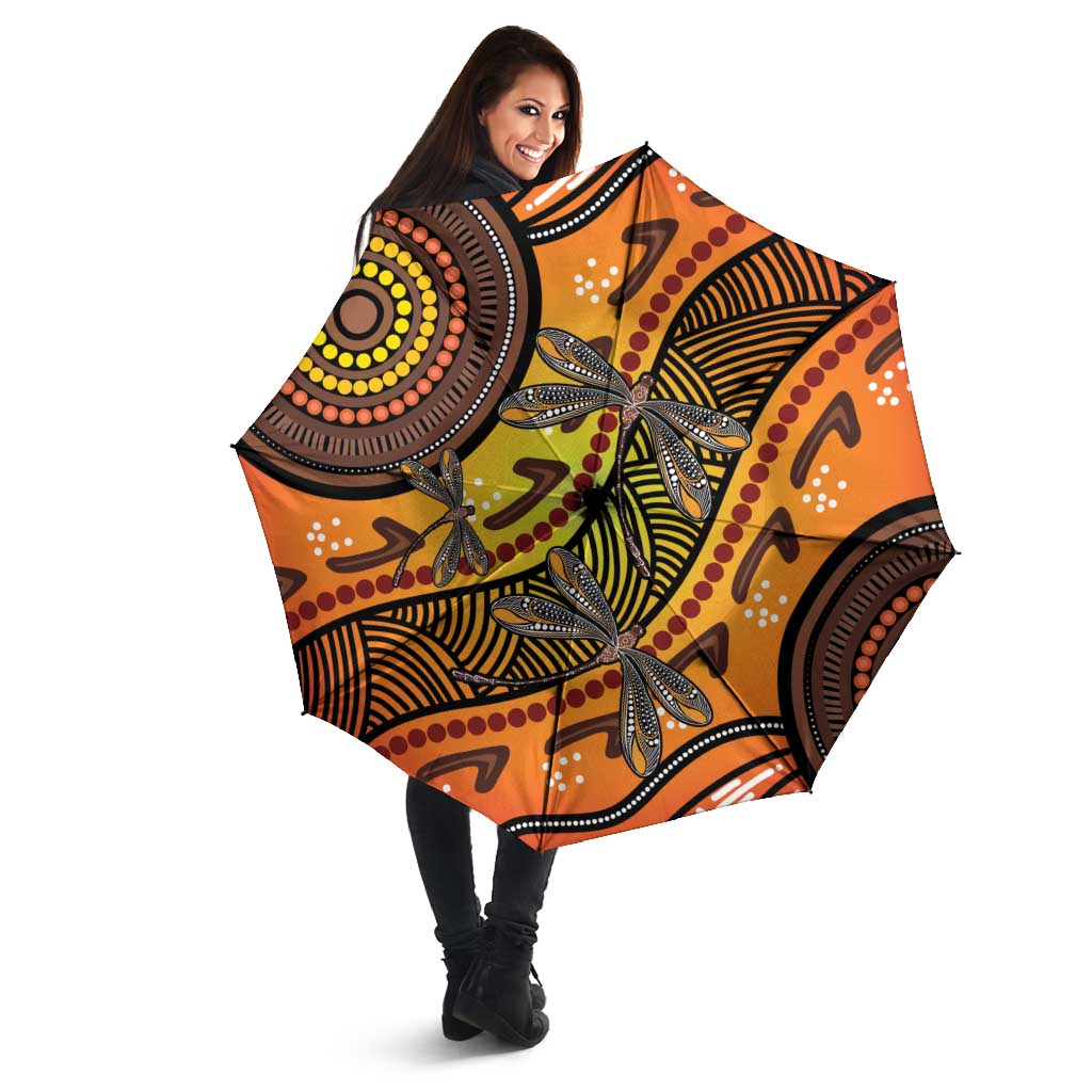 Australian Dragonfly Indigenous Art Umbrella